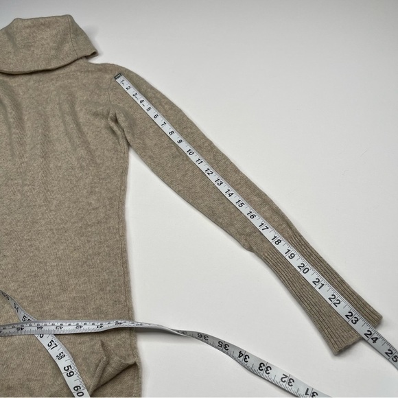 Athleta Cashmere Surrey Sweater Turtleneck Neutral Quiet Luxury Office Boho - Picture 10 of 14